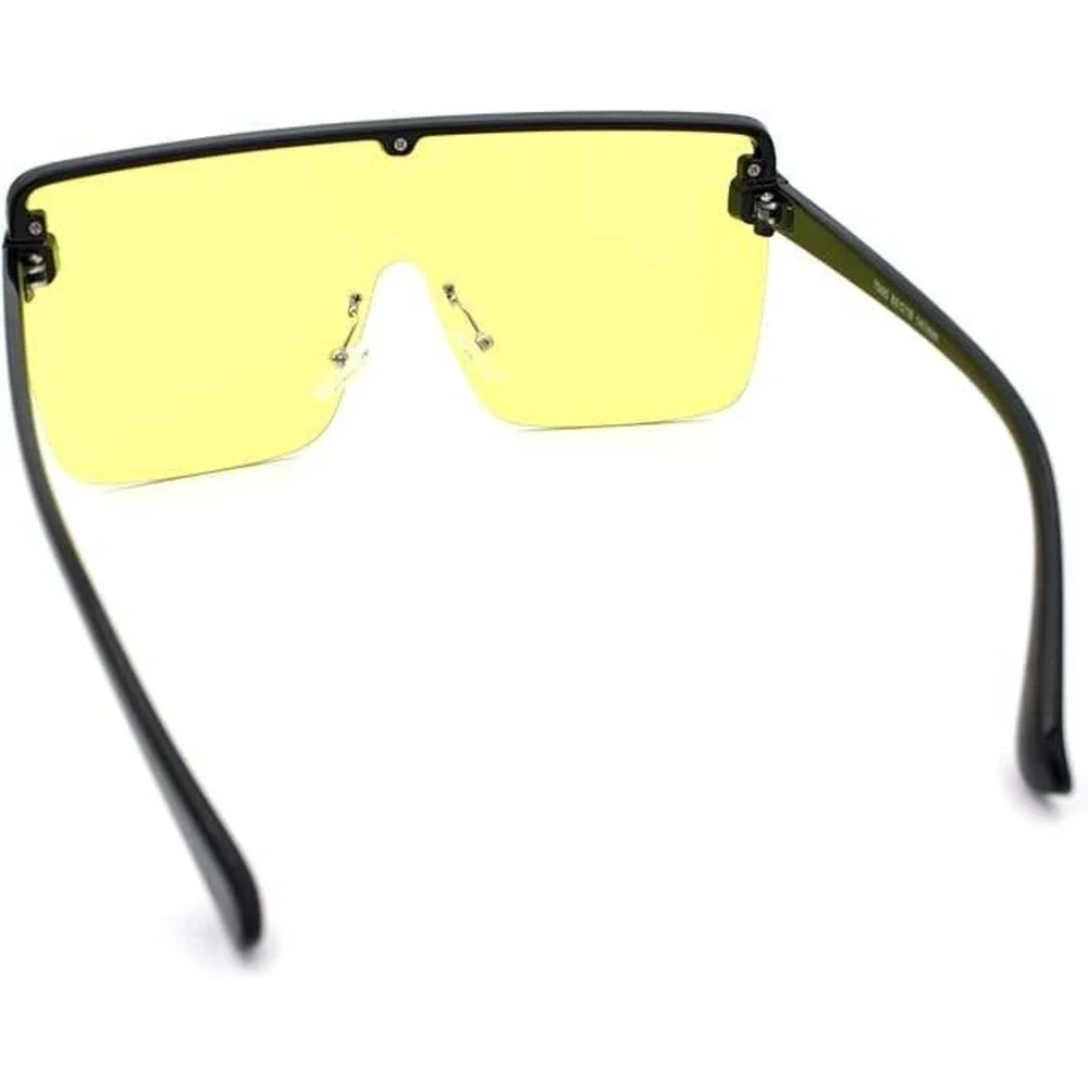 Sunglasses Men Women Yellow Lens Large Frame‎ Luxury Shades Fashion Style